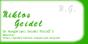 miklos geidel business card